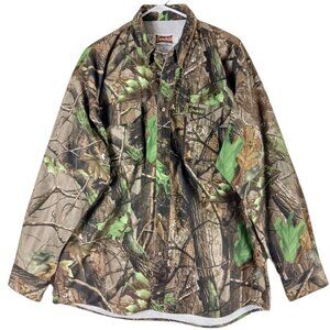Gamehide Camo Shirt Jacket Canvas Mens L Hunting Gorpcore Outdoor Forest Print